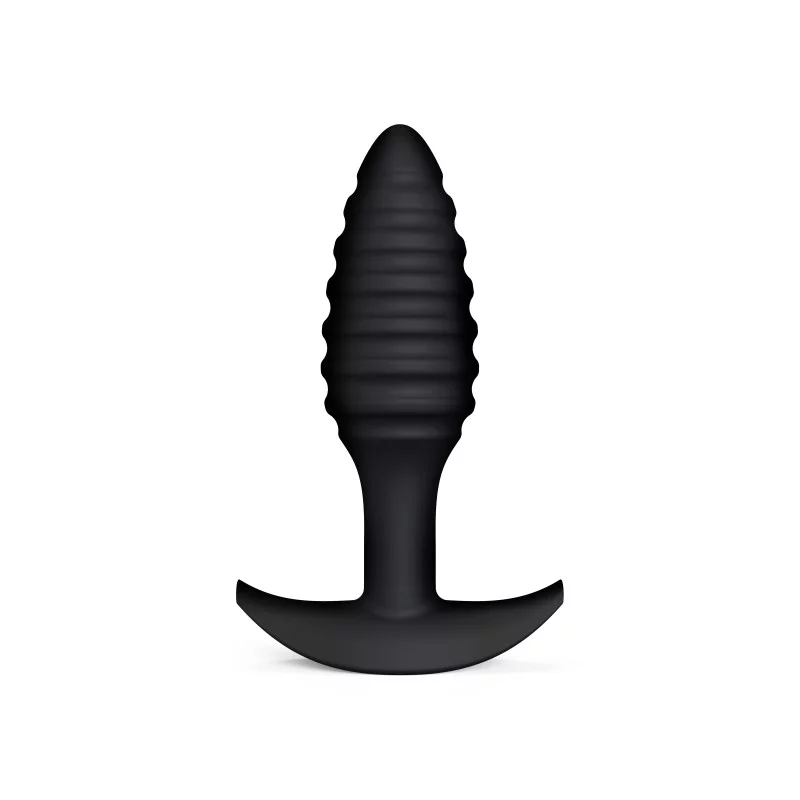 Black Dorcel Spiral Plug with a twisted, textured design for enhanced stimulation.