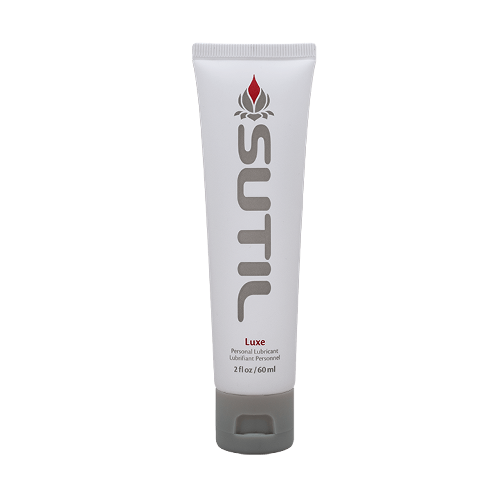 Clear Sutil Luxe Lubricant with a premium, plant-based formula.