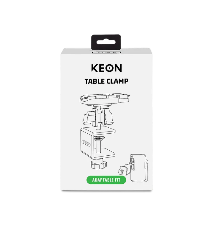 Black Kiiroo Keon Table Clamp with an adjustable, secure grip.