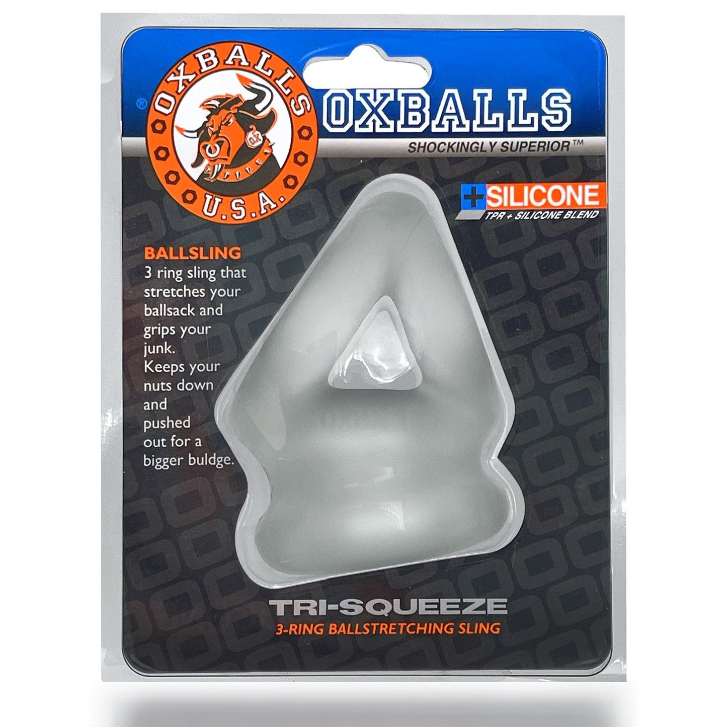 Tri Squeeze Cocksling Ballstretcher Black Ice - Male Pleasure Toys Discover premium men's pleasure toys designed for satisfaction, performance, and un