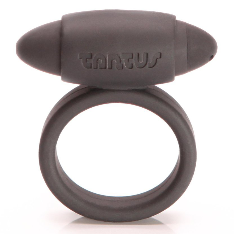 Black Tantus Vibrating Super Soft Cock Ring with a flexible, body-safe fit.