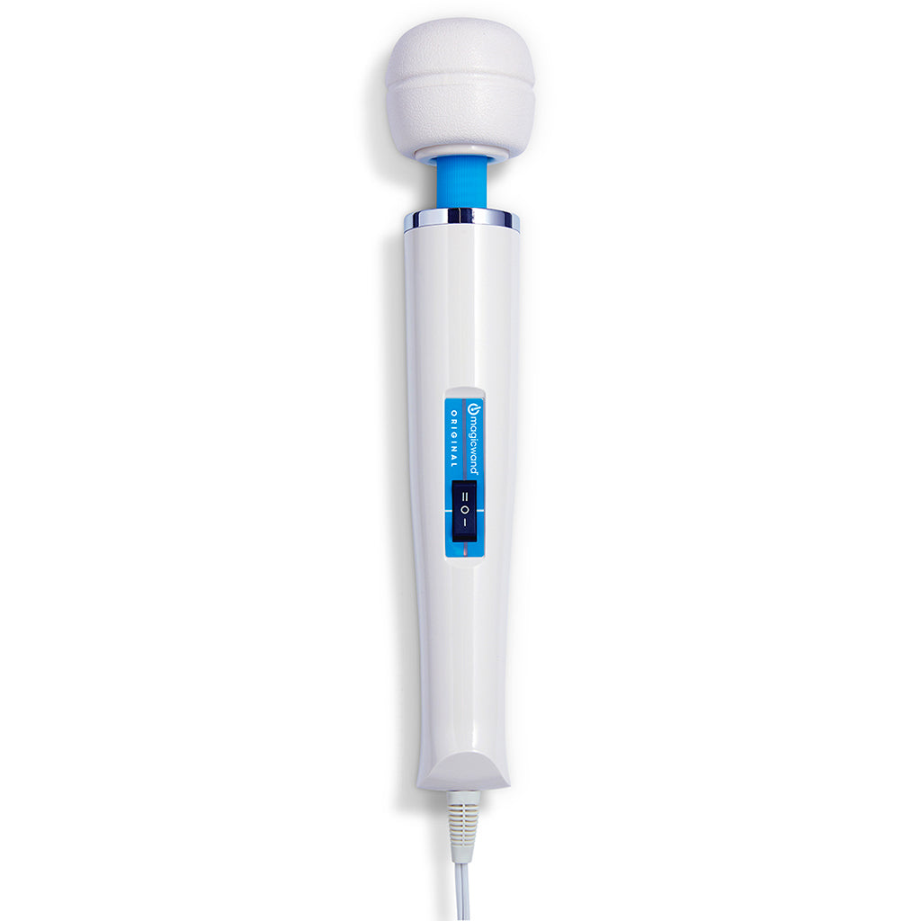 White Hitachi Magic Wand Original with a powerful plug-in motor.