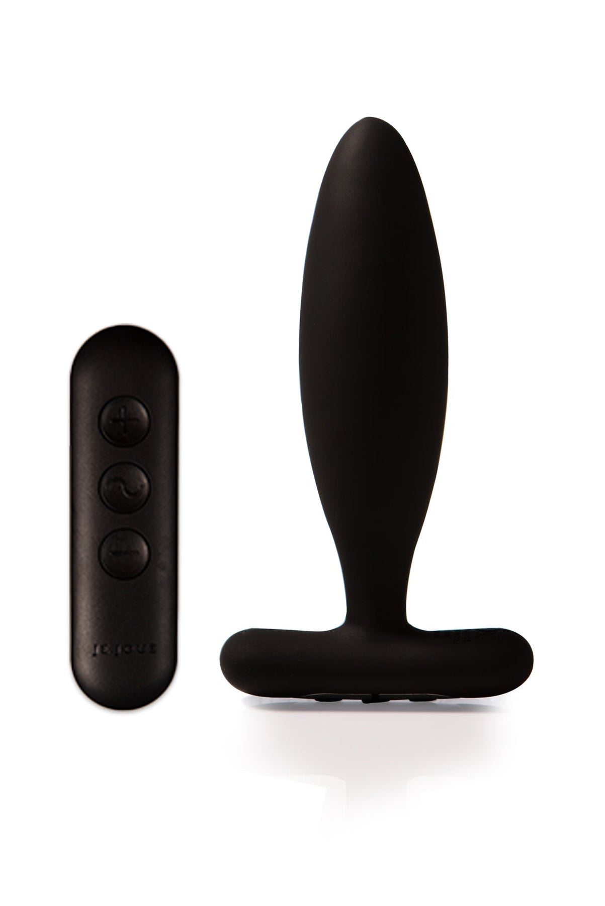 Black Je Joue Vesta Vibrating Plug with a smooth, tapered design.