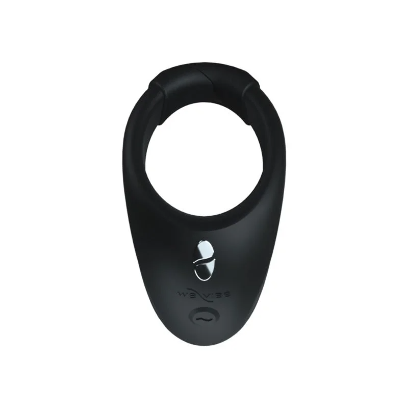 Black We-Vibe Bond Vibrating C-Ring with remote control and adjustable fit.