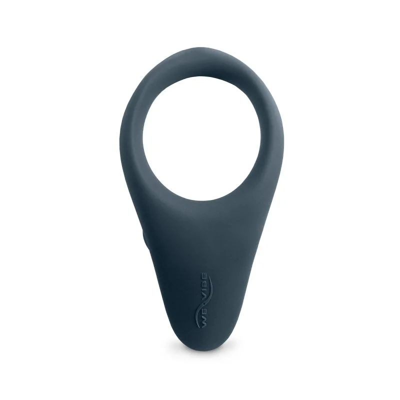 Slate-colored We-Vibe Verge with a curved, perineum-stimulating design.