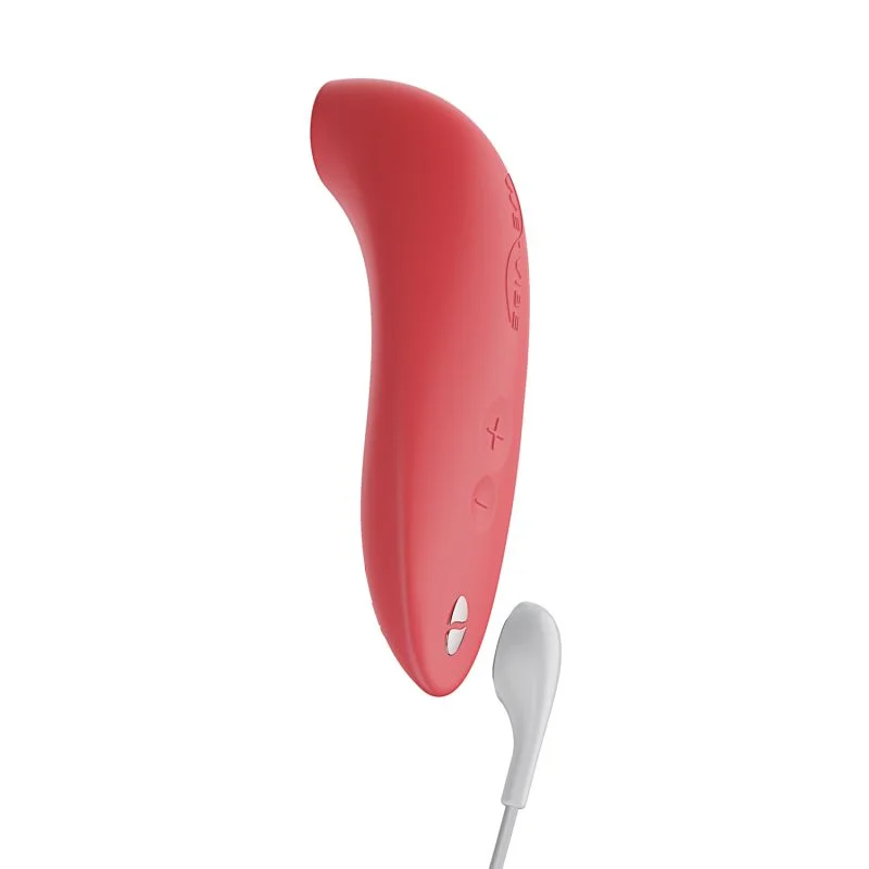 Gold We-Vibe Melt Air Vibrator with soft silicone and pressure wave technology.