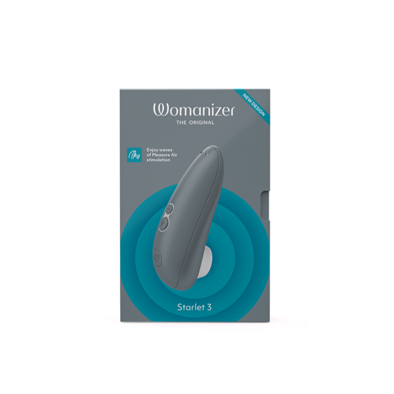 Gray Womanizer Starlet 3 with a sleek, body-safe silicone tip.