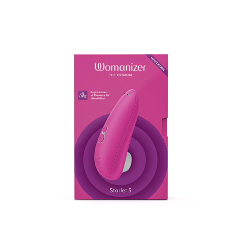 Pink Womanizer Starlet 3 with an ergonomic design and soft silicone nozzle.