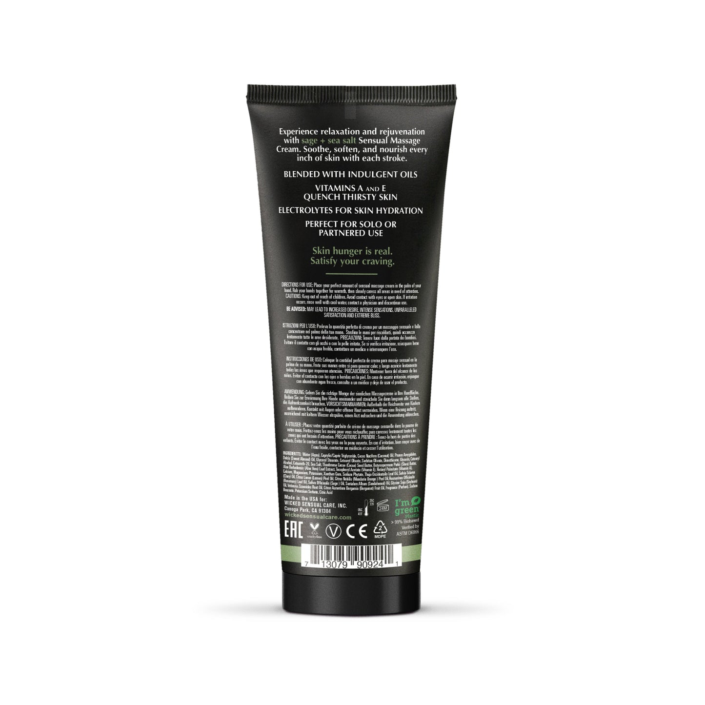 Sage Sea Salt Massage Cream 4Oz - Male Pleasure Toys Discover premium men's pleasure toys designed for satisfaction, performance, and unique experienc