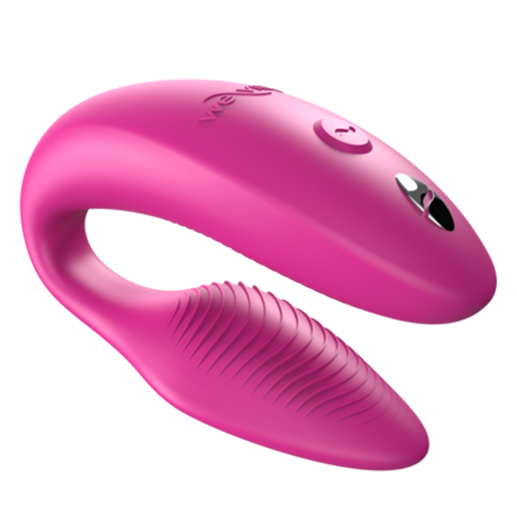 Black We-Vibe Sync with an adjustable, dual-motor design for couples.