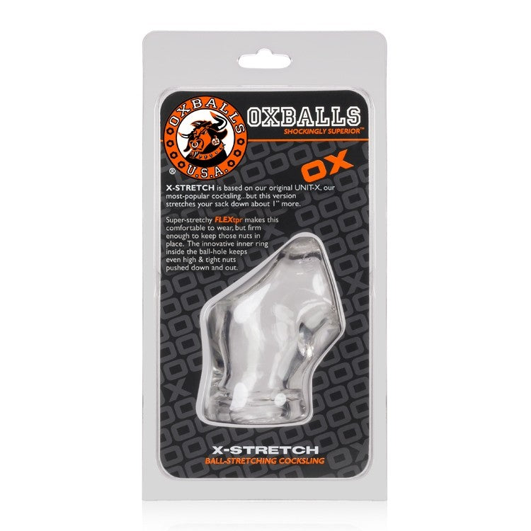 Unit X Stretch Cocksling Ballstretcher Clear - Male Pleasure Toys Discover premium men's pleasure toys designed for satisfaction, performance, and uni