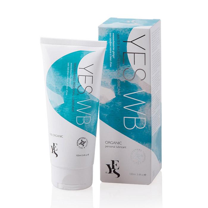 Clear YES WB Organic Lubricant in a body-safe, water-based formula.