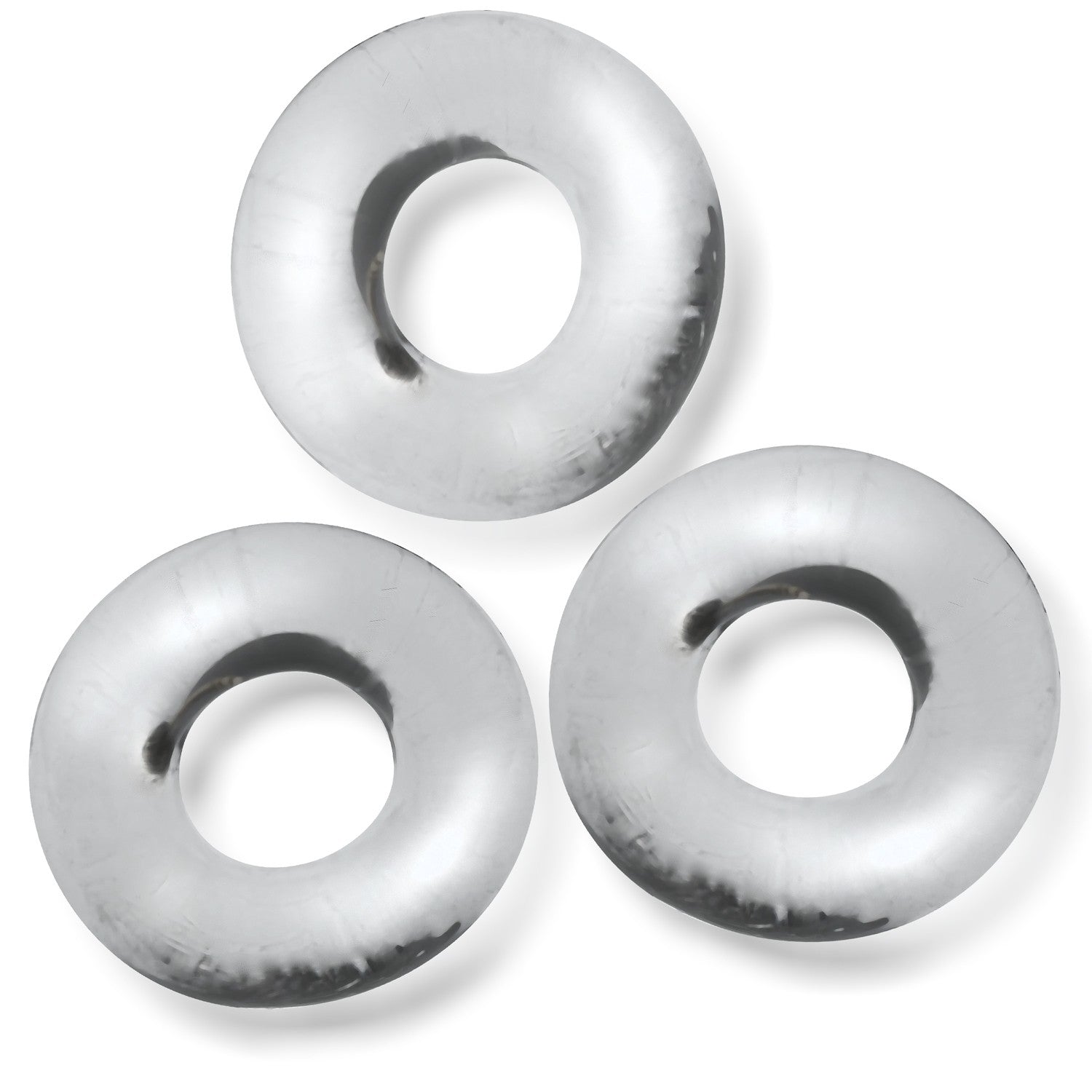 OXBALLS FAT WILLY 3-Pack Jumbo Cockrings Clear – Stretchy Silicone Rings for Enhanced Performance