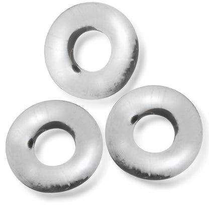 OXBALLS FAT WILLY 3-Pack Jumbo Cockrings Clear – Stretchy Silicone Rings for Enhanced Performance