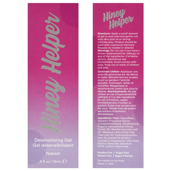 Hiney Helper Naked Desensitizing Gel