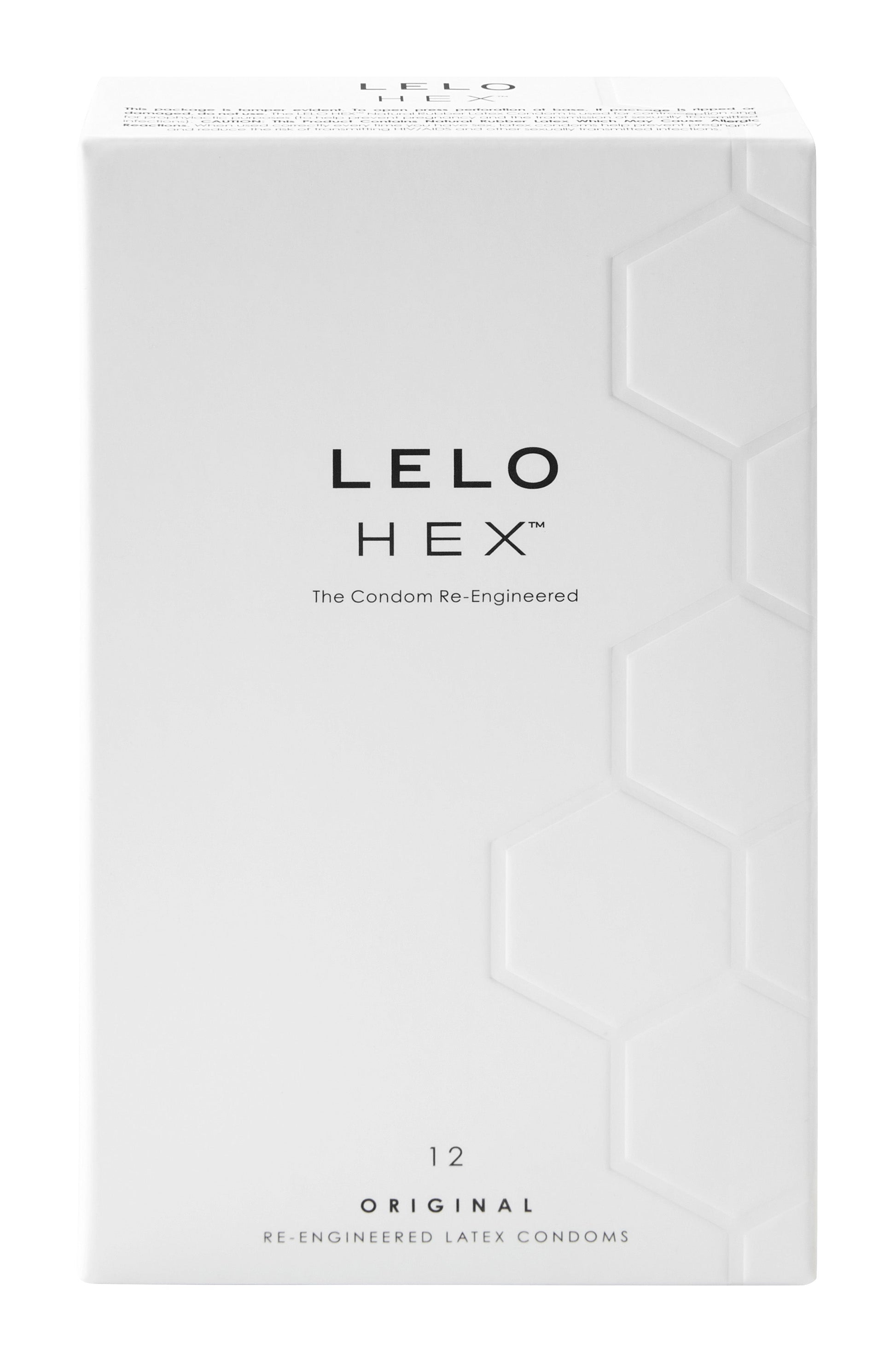 Black Lelo HEX Original Condoms with a hexagonal structure for strength and sensitivity.